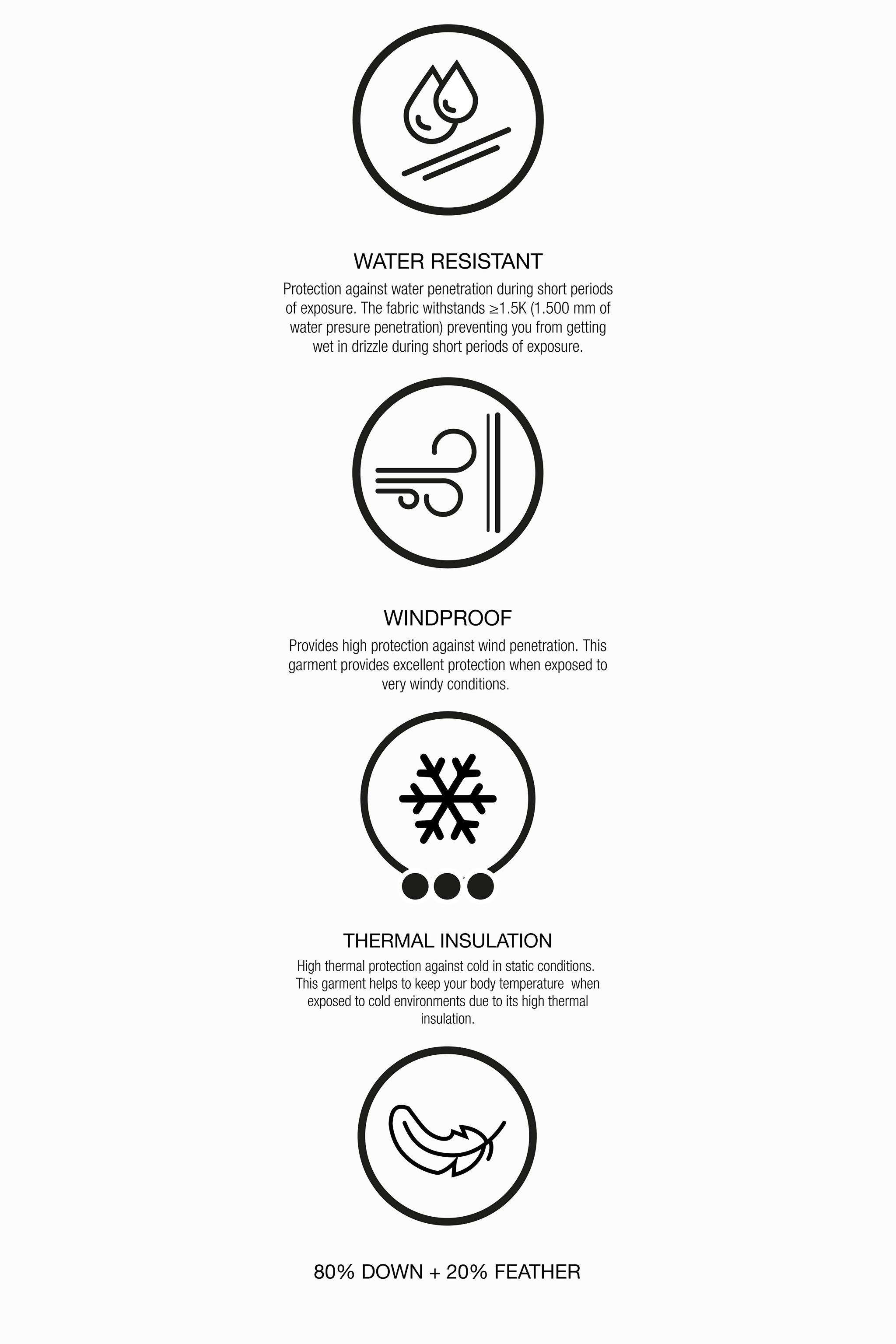 METALLIC WATER-RESISTANT AND WINDPROOF DOWN JACKET RECCO® SYSTEM SKI COLLECTION